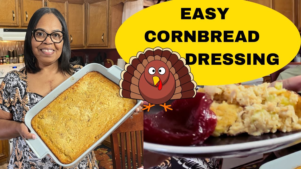 EASY CORNBREAD DRESSING#cooking #homemade #amazing #diy #baking
