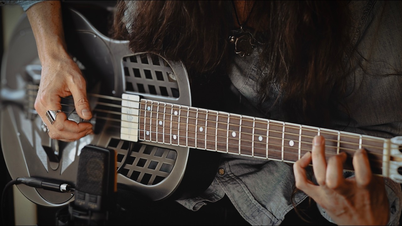 &bdquo;16 ton&rdquo; // Klasyczna gra na gitarze country palcami na rezonatorze barytonowym