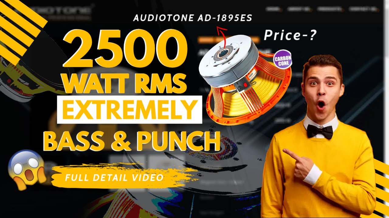 Audiotone AD 1895ES Bass Speaker Full Review | 2500 Watt Audiotone Bass Review & Price | Audiotone