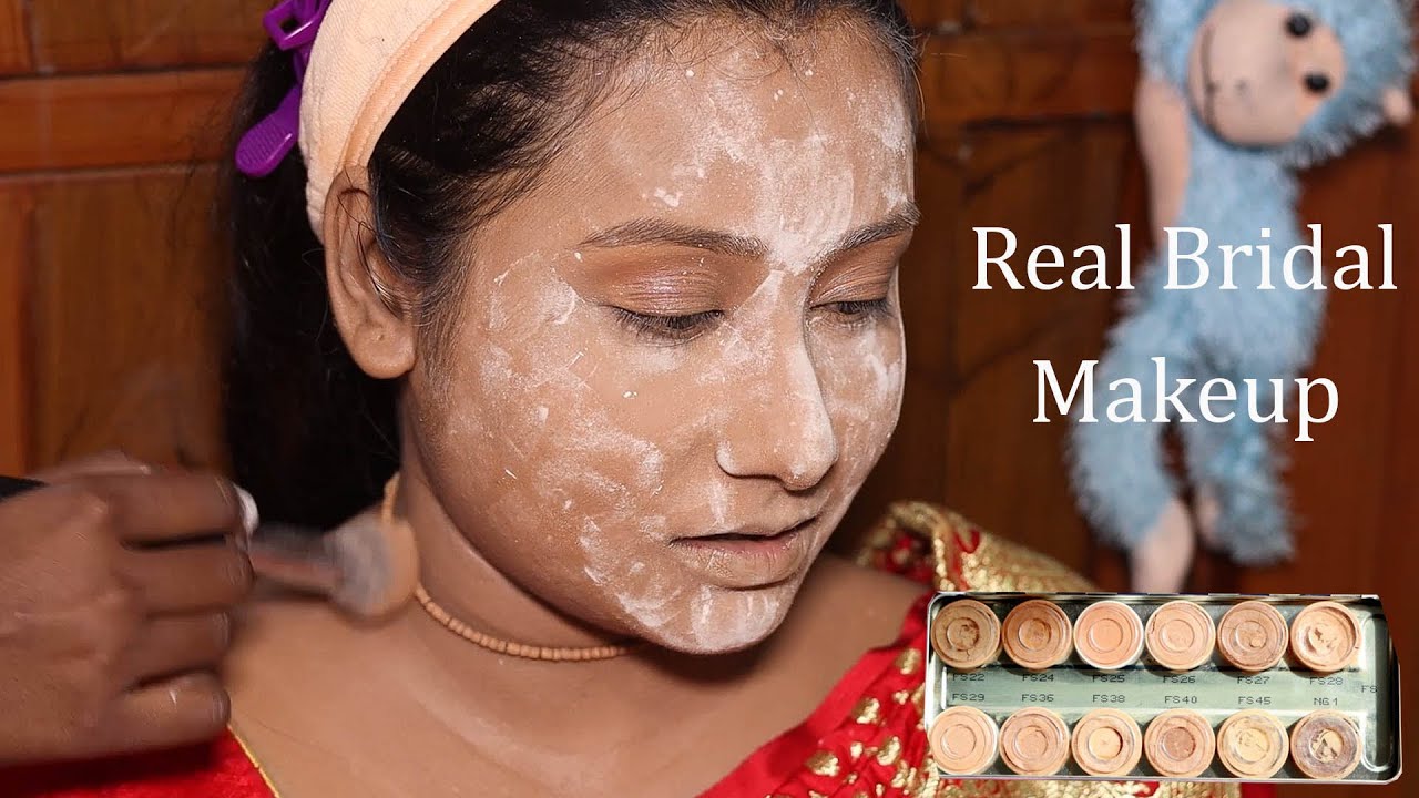 Winter Season Bridal Makeup On Dry Skin / Medium To Dark Skin Bridal Makeup