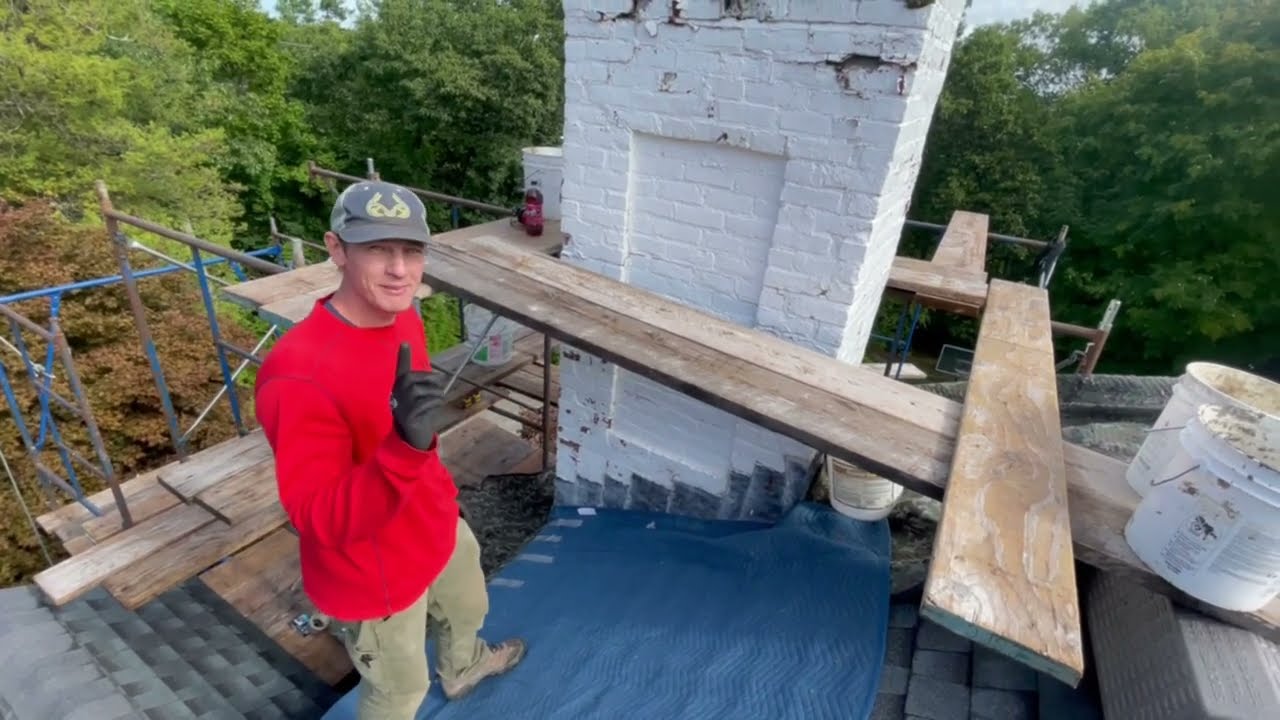 Shadow-box chimney rebuild | Tricky setup