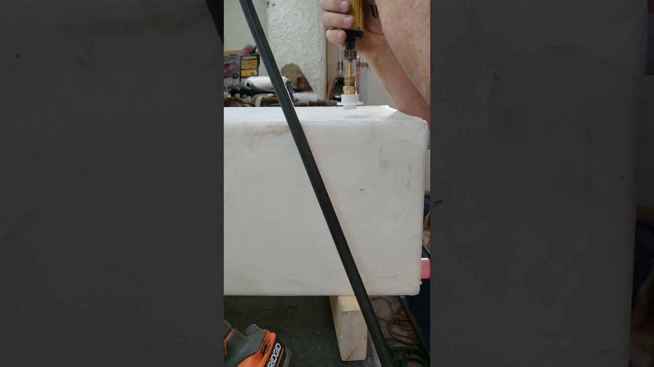 Threaded spin weld fitting red neck