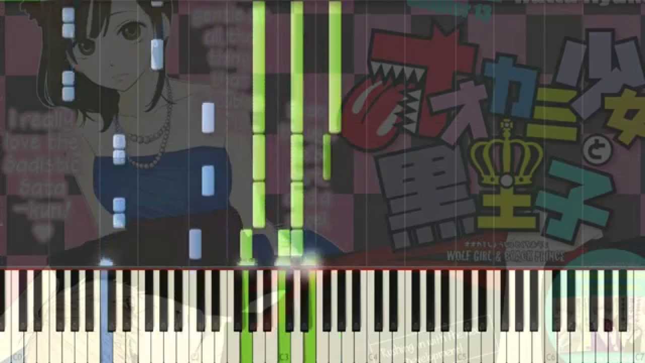 [Ookami Shoujo to Kuro Ouji] OP  LOVE GOOD TIME Piano Synthesia Tutorial