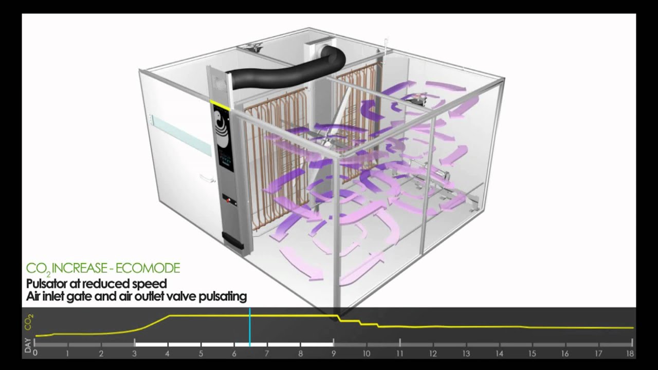 Petersime S-line incubators: Airflow in the setter