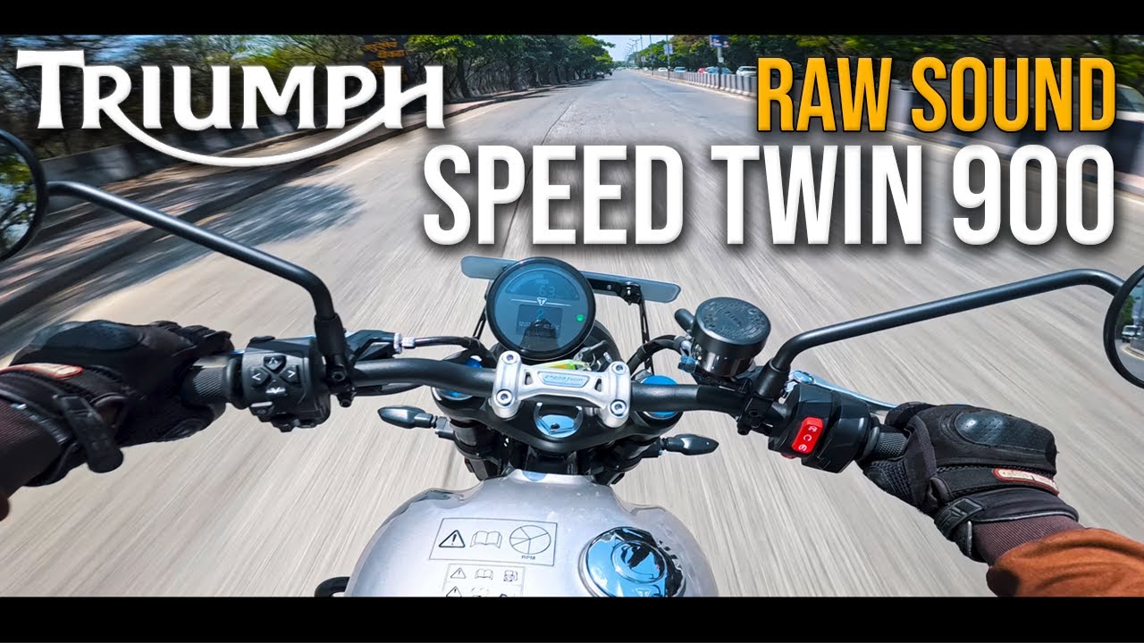 Triumph Speed Twin 900 Stock Exhaust (Raw Sound) #pov
