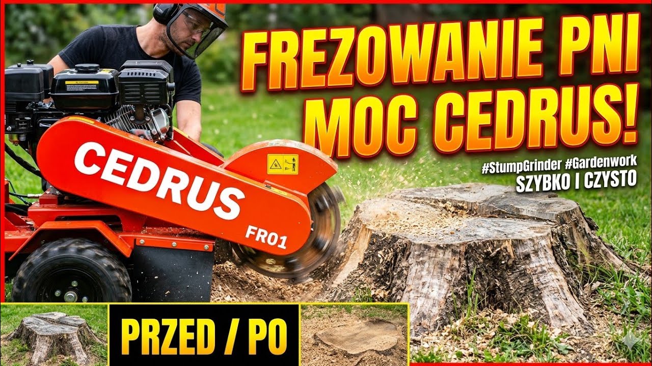 Jak szybko pozbyć się pni po wycince? Frezarka Cedrus CEDFR01 