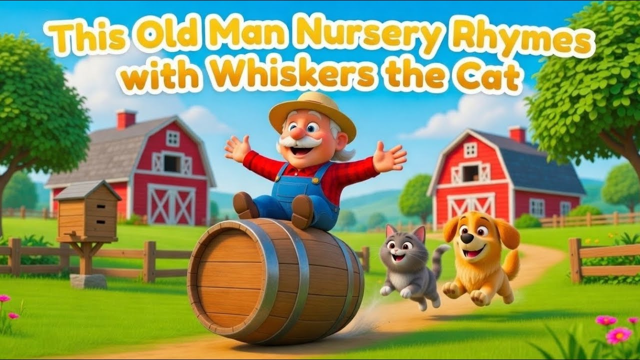 This Old Man Song with Whiskers the Cat | Nursery Rhymes Toddlers
