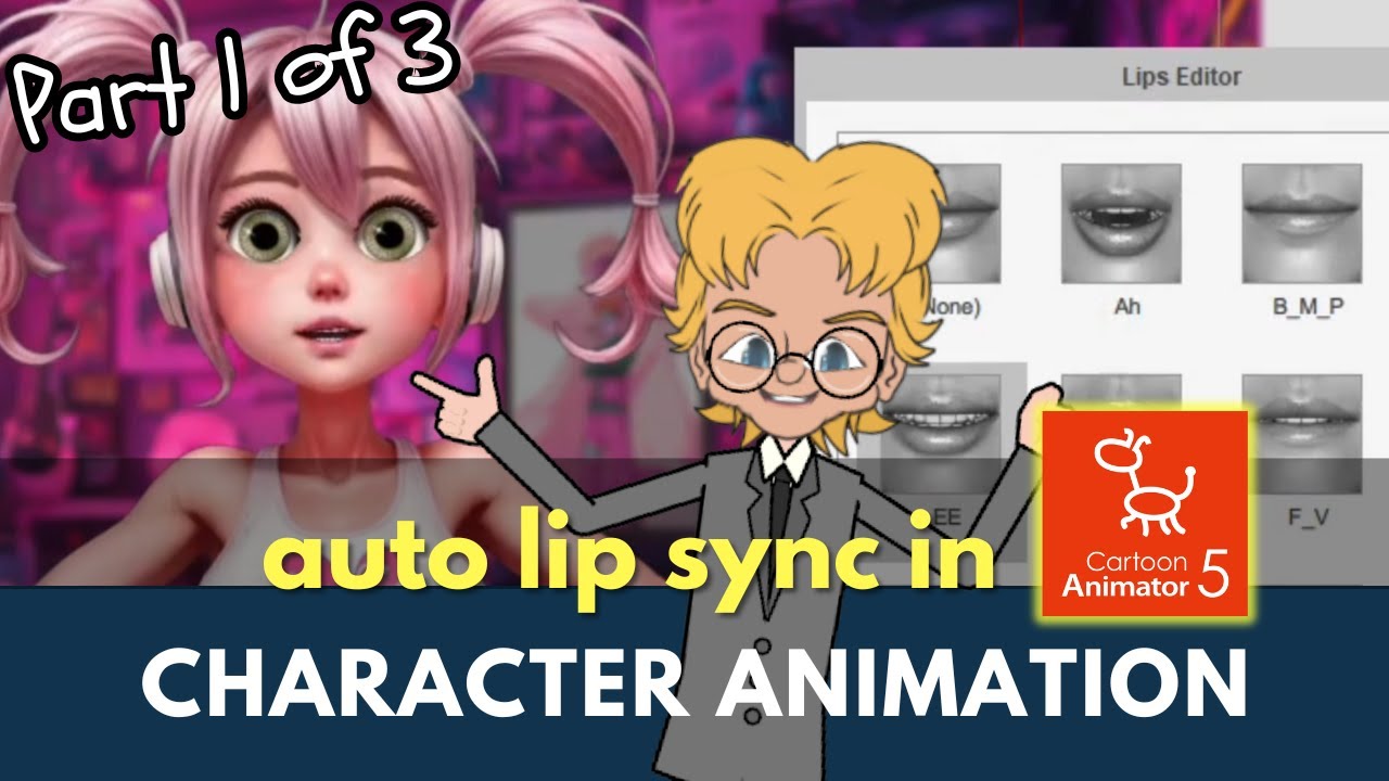 Master Cartoon Animator 5: Character Animation (1 of 3) - Auto Lip Sync