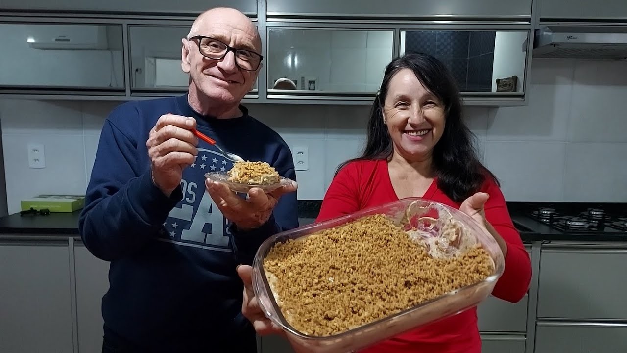 TORTA DE BOLACHA DE AMENDOIM DELICIOSA E MUITO FÁCIL