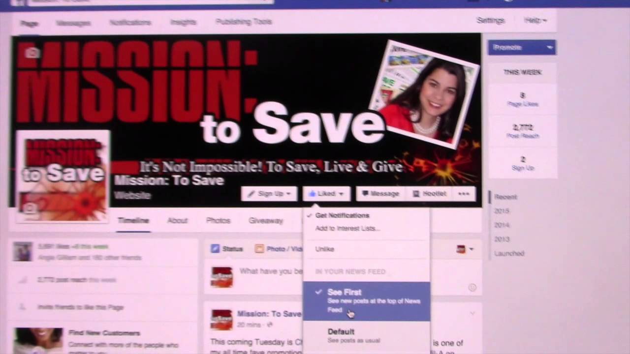 Set Preferences in Facebook News Feed