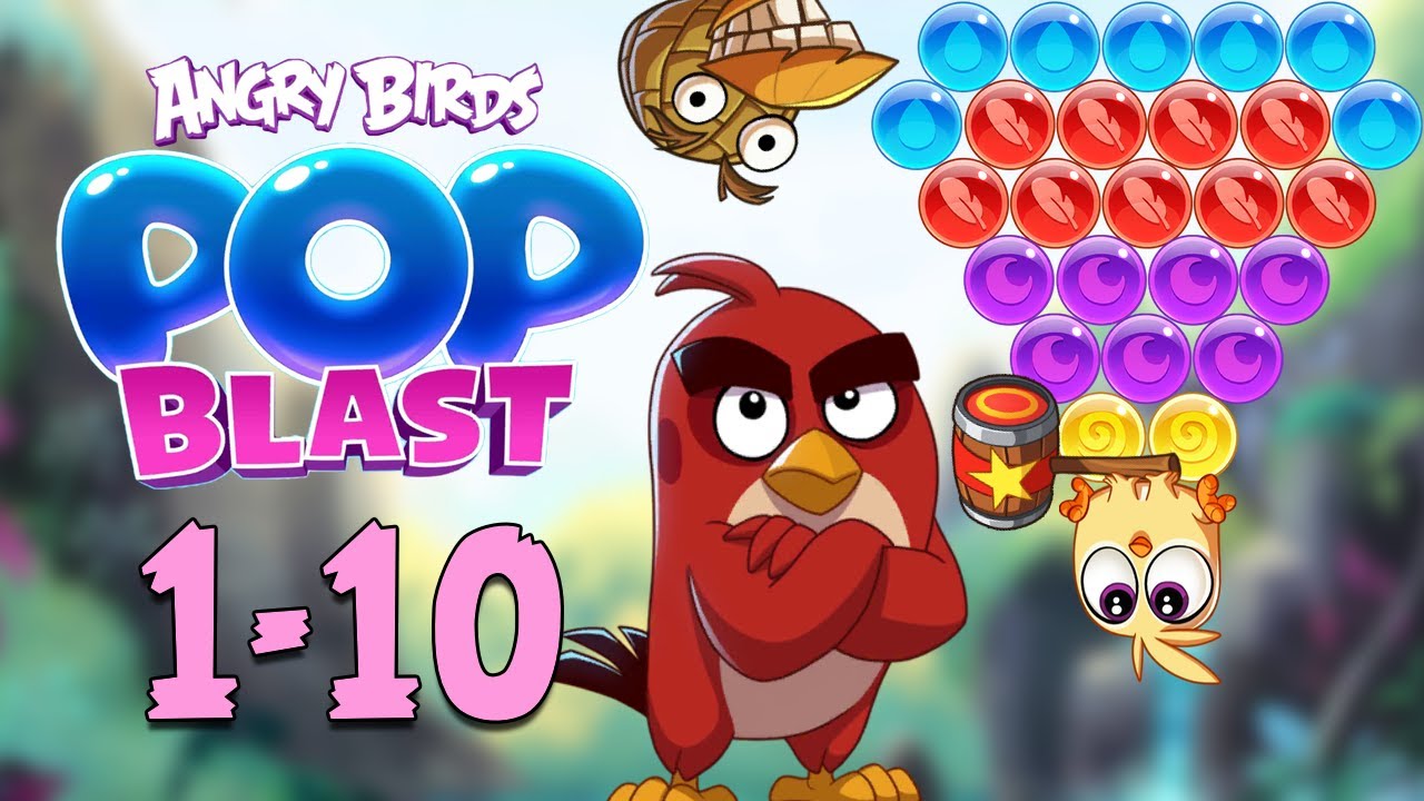 Angry Birds Pop Blast Gameplay Pt 1: Levels 1-10 - Hatchlings, Piñatas, and Hammers!