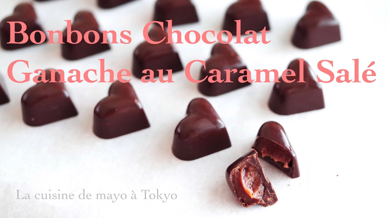 Recette de Bonbons Chocolat Ganache Caramel Sal&eacute;