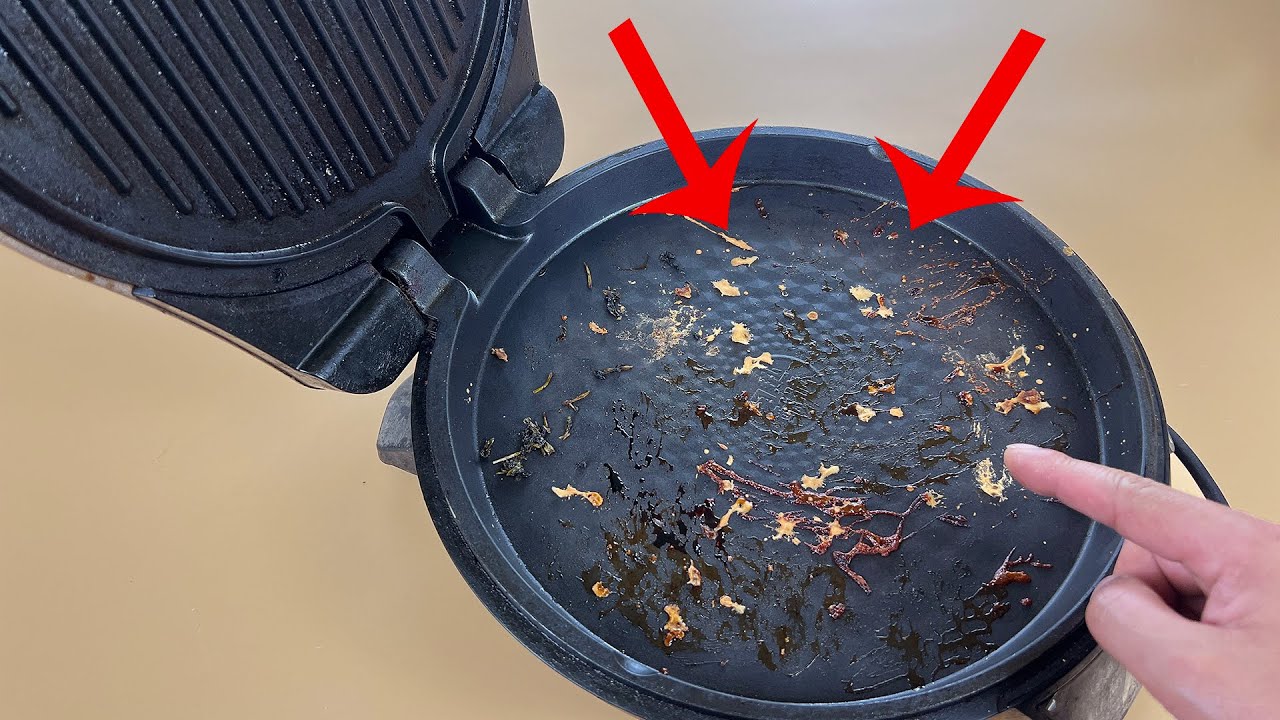 今天才知道，电饼铛的正确清洗方法，油垢自动脱落，分分钟洁净如新，快回家试试