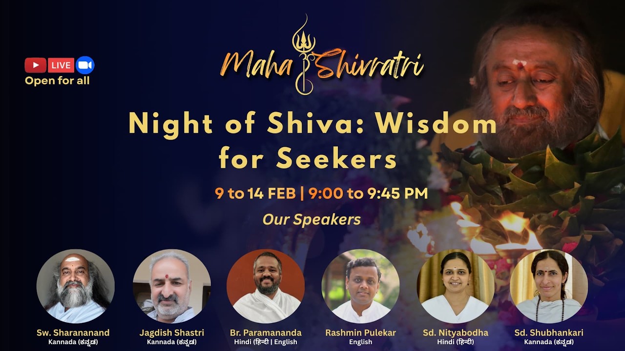 Wisdom for Seekers | Live with Paramananda ji | Mahashivratri 2026 | Hindi / English