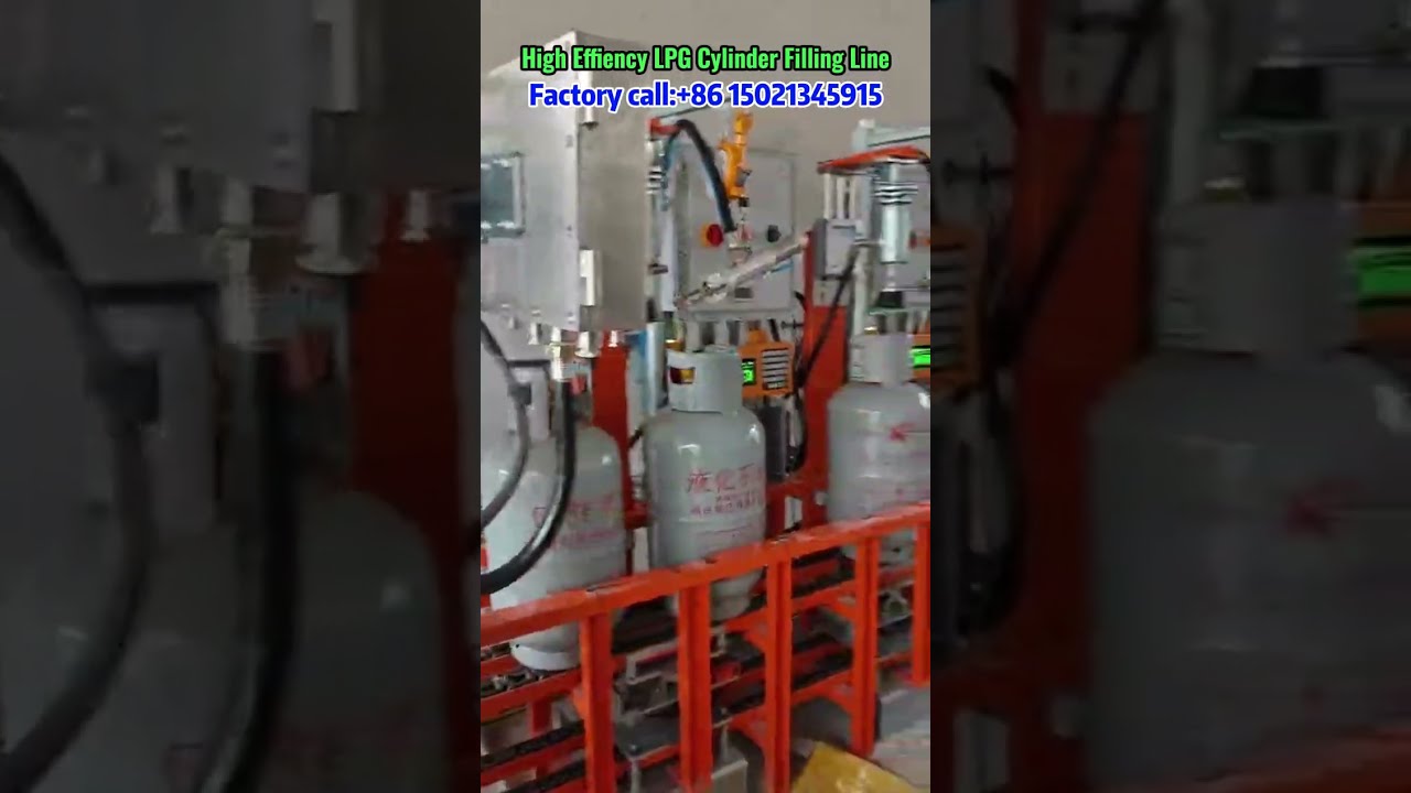 China Semi-Automatic LPG cylinder conveyor filling line(andy@czxkdz.com)