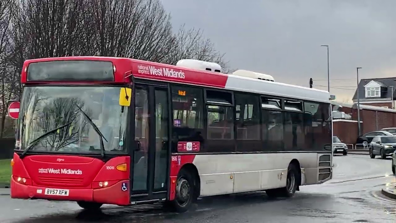 National Express West Midlands Scania Omnilink 1806 Bus Route 4 Walsall 