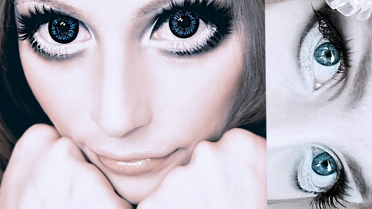 BIG ANIME DOLL EYES MAKEUP TUTORIAL - Makijaż na lalkę