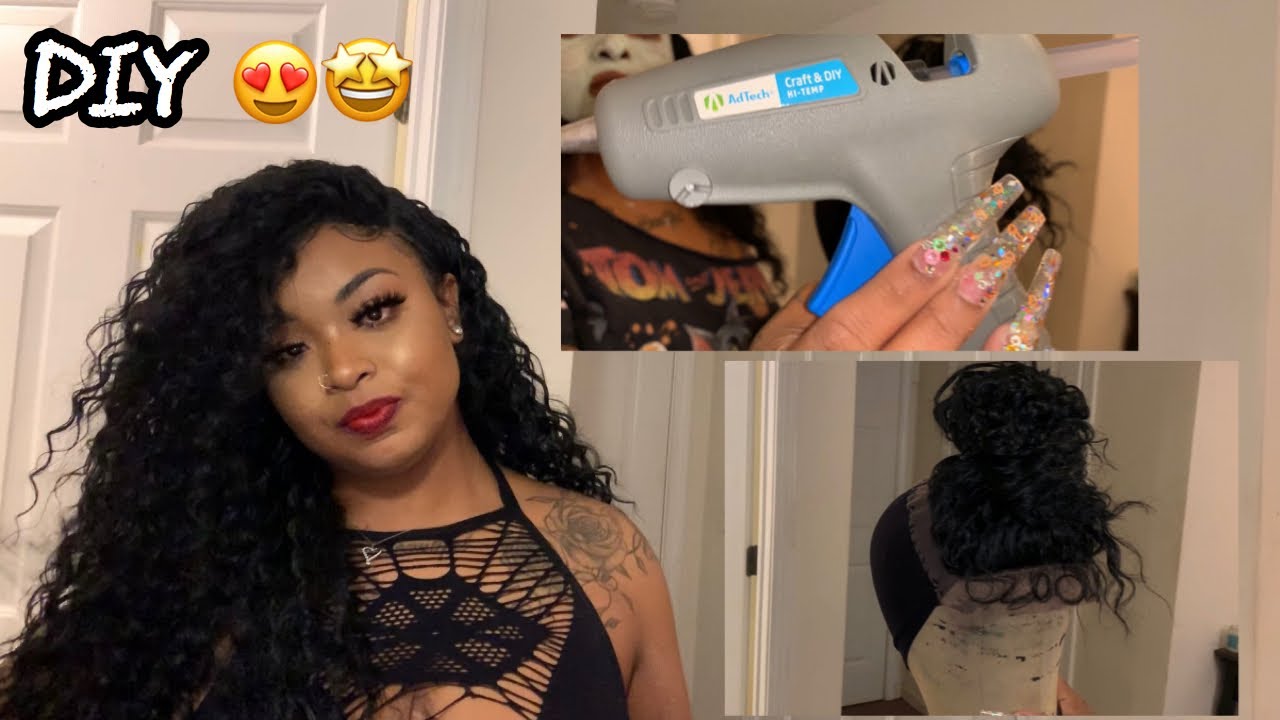 HOW TO: HOT GLUE GUN METHOD TO MAKING A WIG | ANOTHER $25 SLAY FOR THE LOW