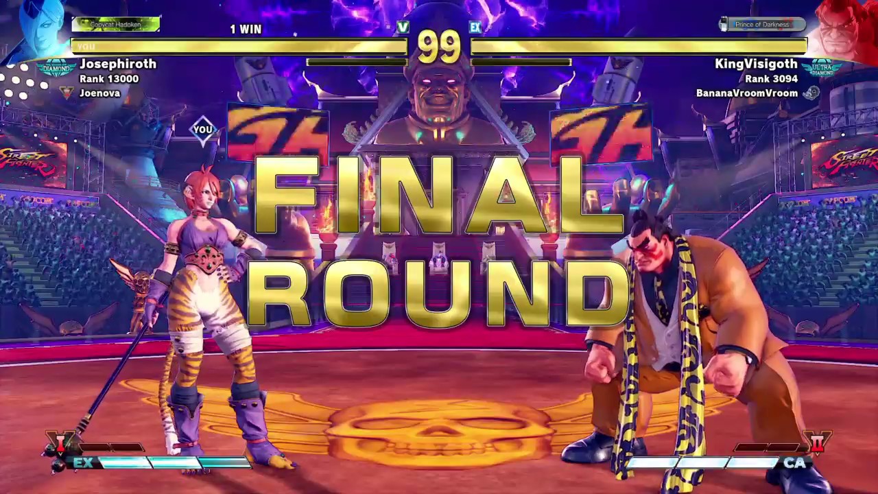 STREET FIGHTER V - Rage quitting ultra diamond player.