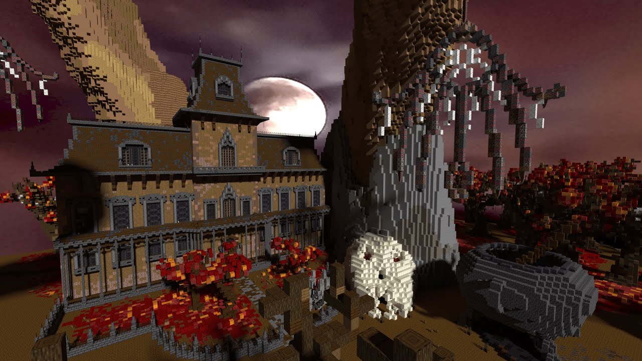 Spooky mansion | Blood Woods Coven - Minecraft Time-Lapse