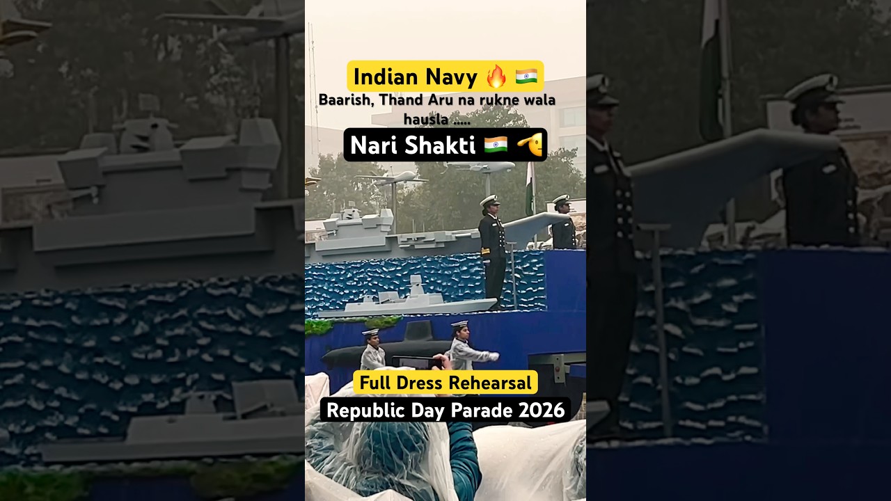 The Tableau of Indian Navy Passed Through Kartavya Path During Full Dress Rehearsal 