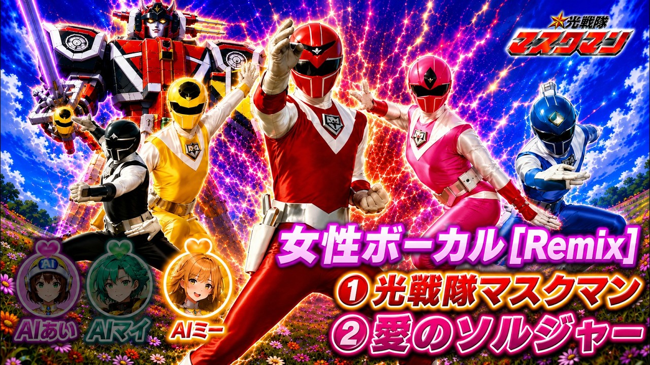マスクマン OP & ED 愛のソルジャー   影山ヒロノブ AIcover