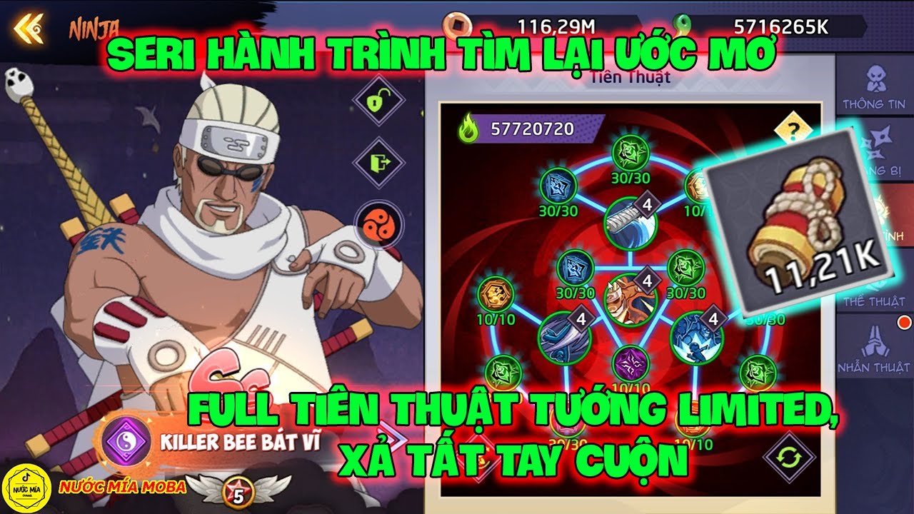 Huyền Thoại Nhẫn Giả : Seri Hành Trình Tìm Lại Ước Mơ Full Tiên Thuật Tướng Limited, Xả Tất Tay Cuộn