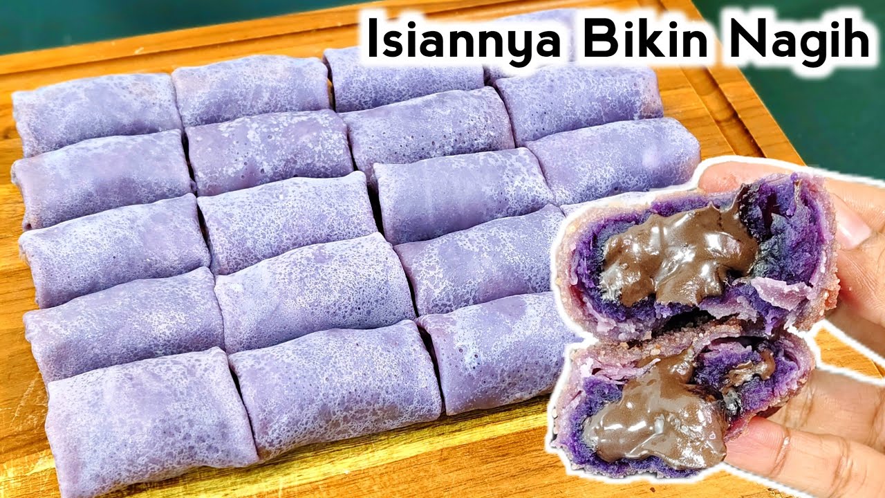 SUPER SIMPEL, KEKINIAN, UNIK, ENAK BANGET‼️RISOL UBI UNGU ISI COKELAT, COCOK JADI MENU JUALAN.