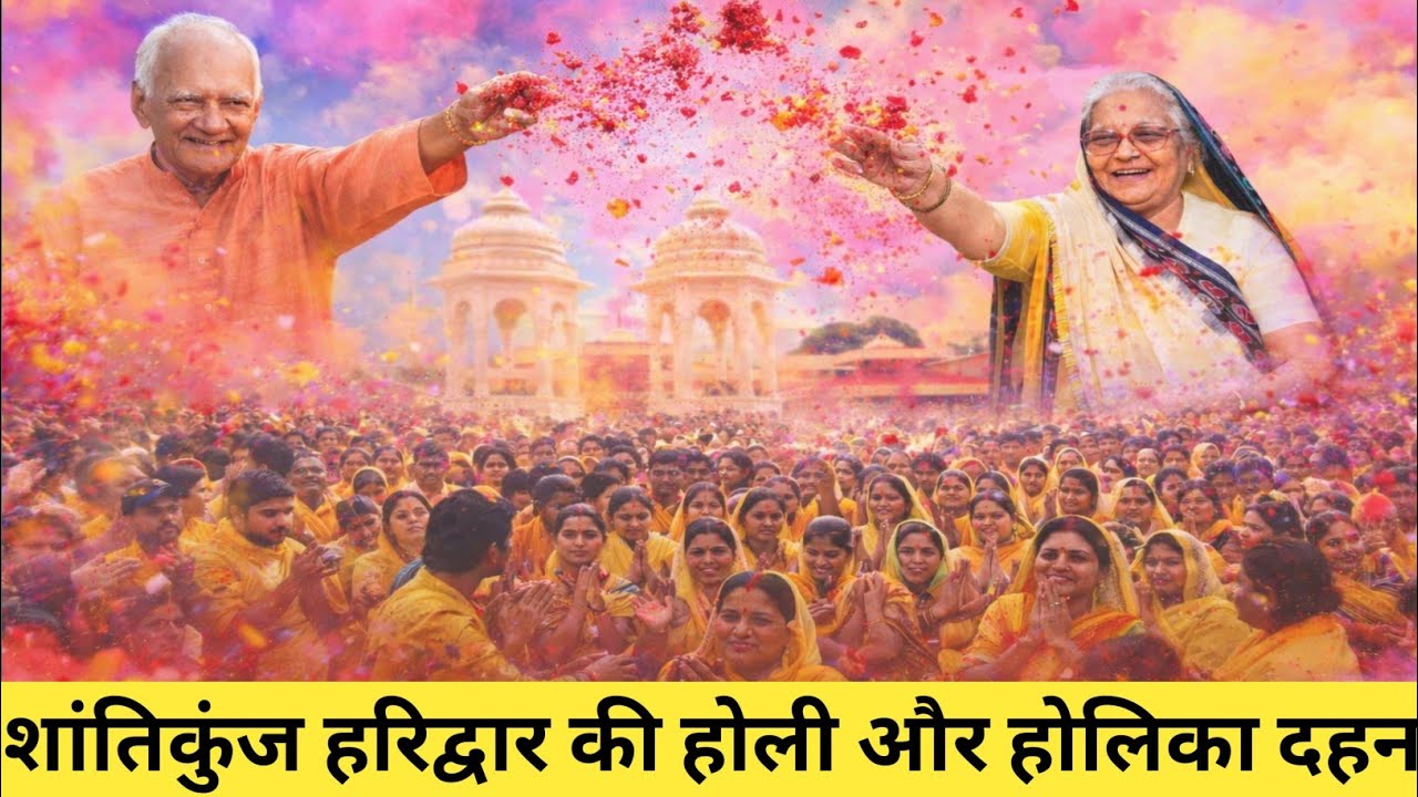 शांतिकुंज हरिद्वार होलिका दहन 🔥 | गुरुदेव-माता जी की सजल श्रद्धा | यज्ञ व आहुति