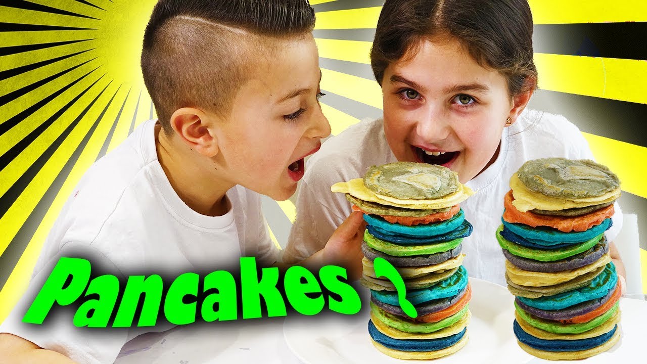 Making Colourful Fat Tuesday Pancakes - How to make coloured batter from scratch