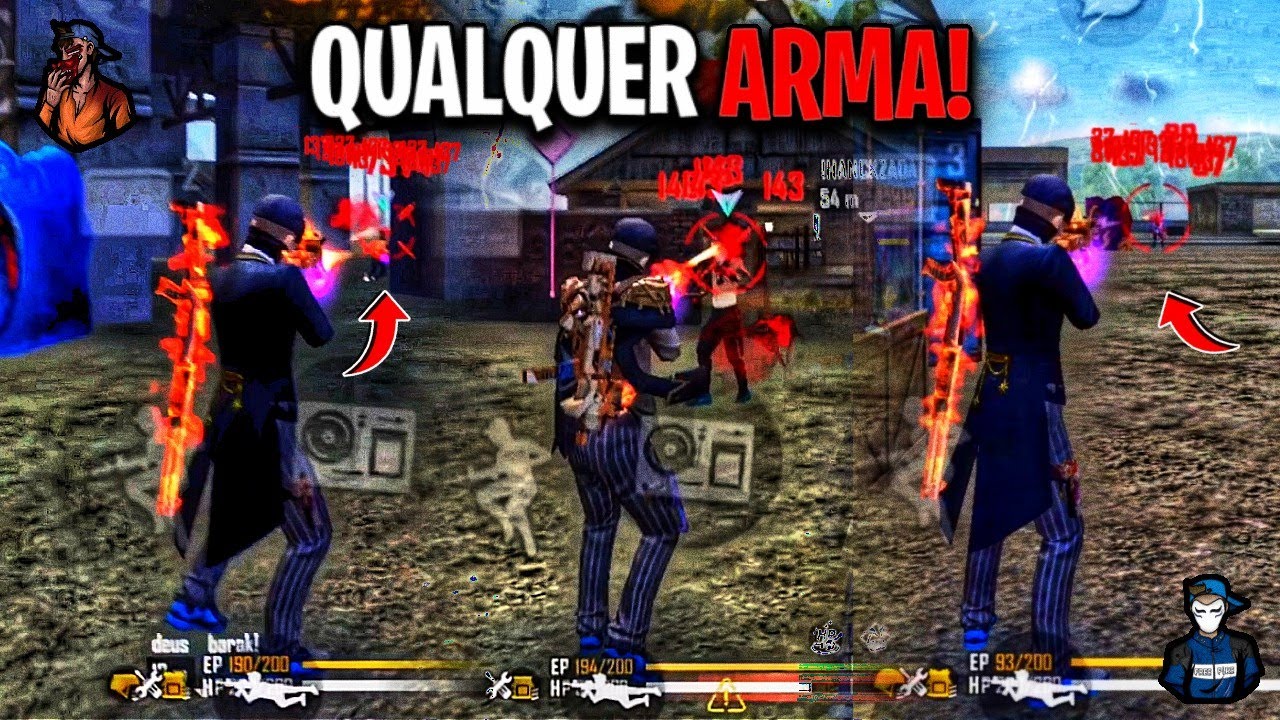 COMO DAR FULL VERMELHO COM QUALQUER ARMA NO MOBILE IGUAL O Fantasma FF,Two9,Dini FF 😯🔥