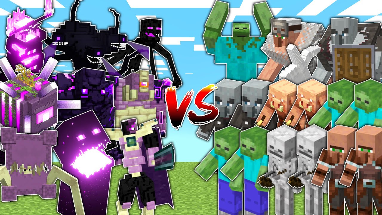 ENDER FAMILY vs MINECRAFT in Mob Battle
