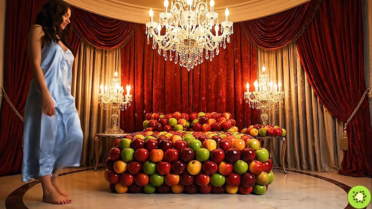 Which Fruit Bed Would You Prefer to Sleep In? 🍓🍌🍇🍉 🍑 🥭 🛏️  | AI Ultra Satisfying & Relaxing ASMR