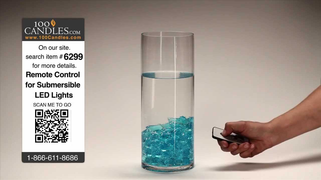 Remote Controlled Teal Submersible Lights for Centerpieces