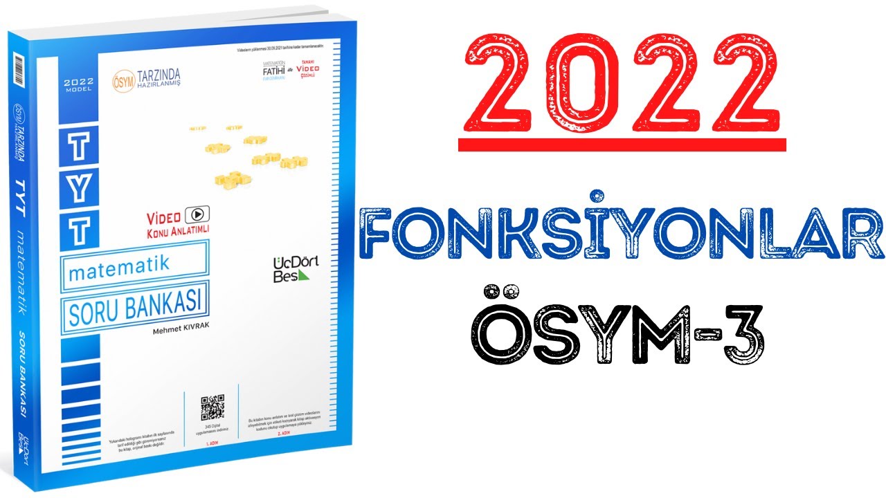 (2022)345 TYT MATEMATİK | FONKSİYONLAR ÖSYM-3 | #yks2022 #tyt2022 #2022tayfa #345