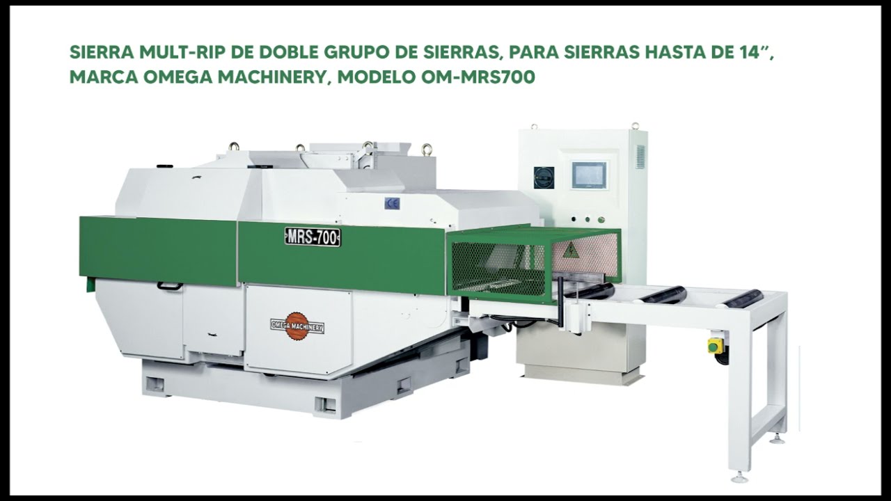 Sierra Múltiple Multi-Rip Saw , Para Sierras Hasta de 14”, Marca Omega Machinery, Modelo OM-MRS700