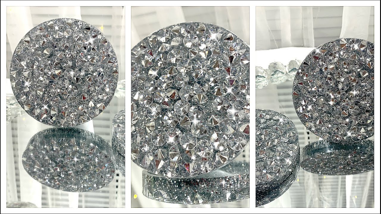 DIY Glam Diamond Coasters | DIY Elegant Decor | 3 Designs