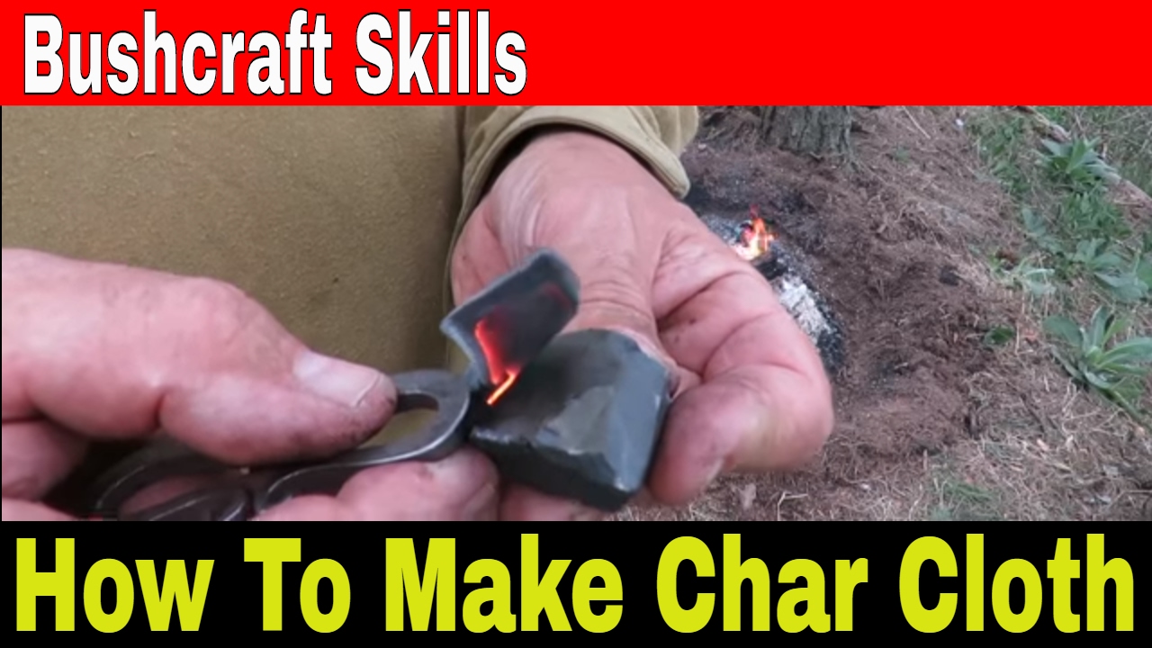 How To Make /  Use  CharCloth. Emergency Fire Starting Using And Ember From Char Cloth For Survival