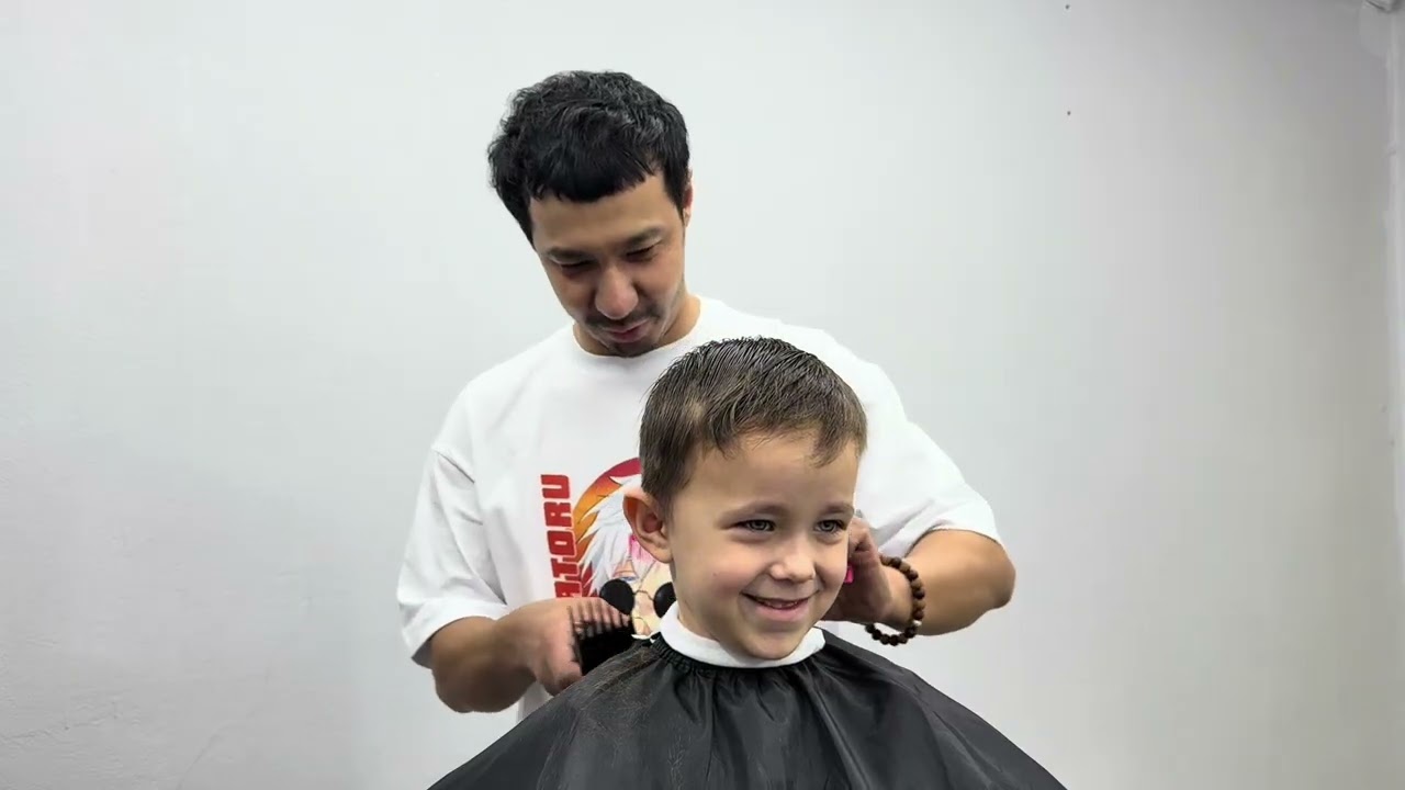Как постричь ребенка 😁 Марк 5 лет #barberdanik 