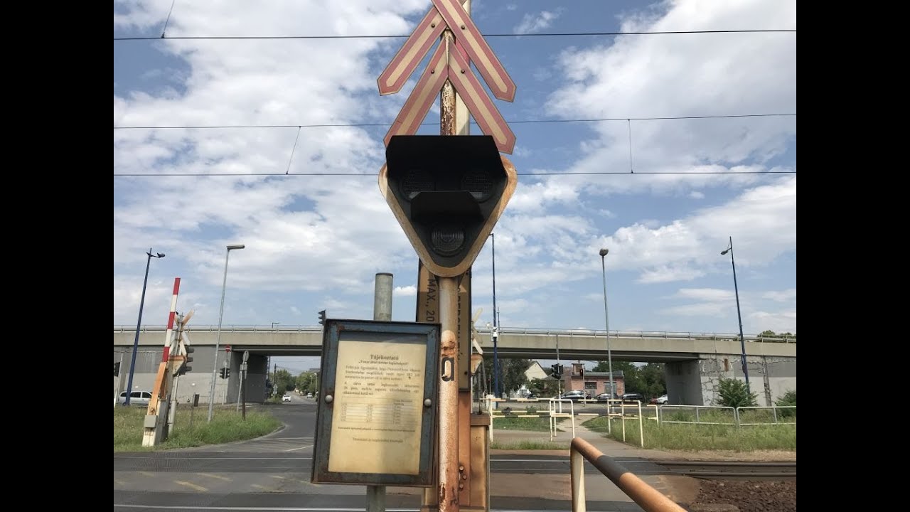 Vasúti átjáró - Budapest, XVII. Szemere Miklós vasútállomás VOL.2. / Hungarian train level crossing