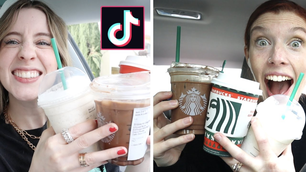 TRYING TIKTOK HOLIDAY STARBUCKS DRINKS!!