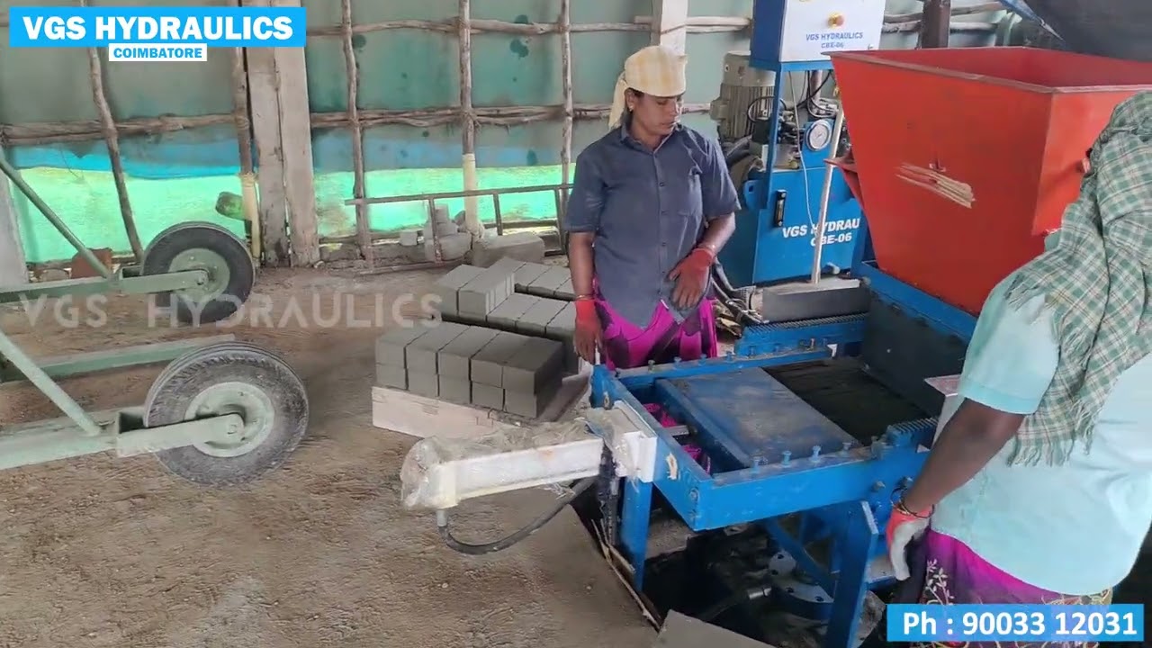 Installation | Automatic Flyash Bricks Making Machine |  VGS Hydraulics - Covai