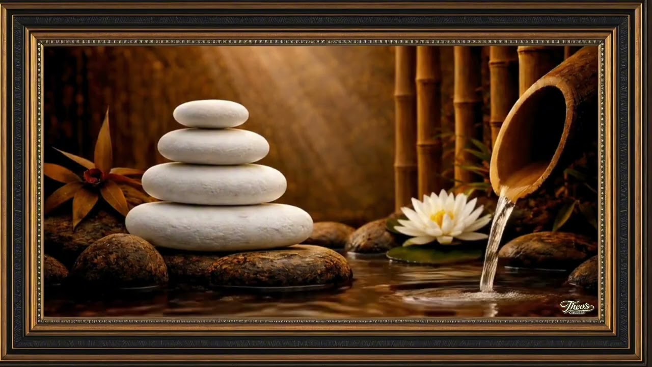 Luxury Zen Spa Ambience 🌿 Flowing Water, Bamboo & Deep Relaxation I Wall Art TV