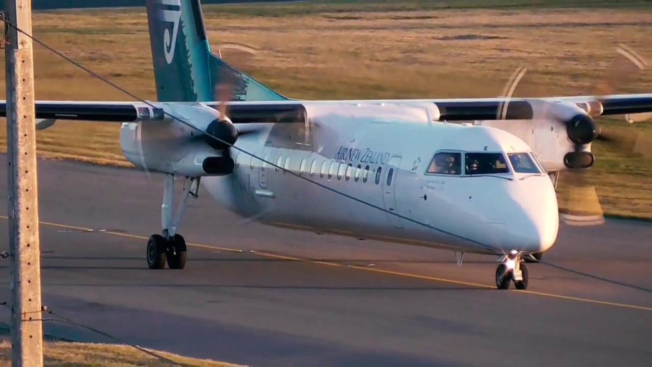 CLOSE-UP | Q300 | Air NZ | Takeoff | Wellington