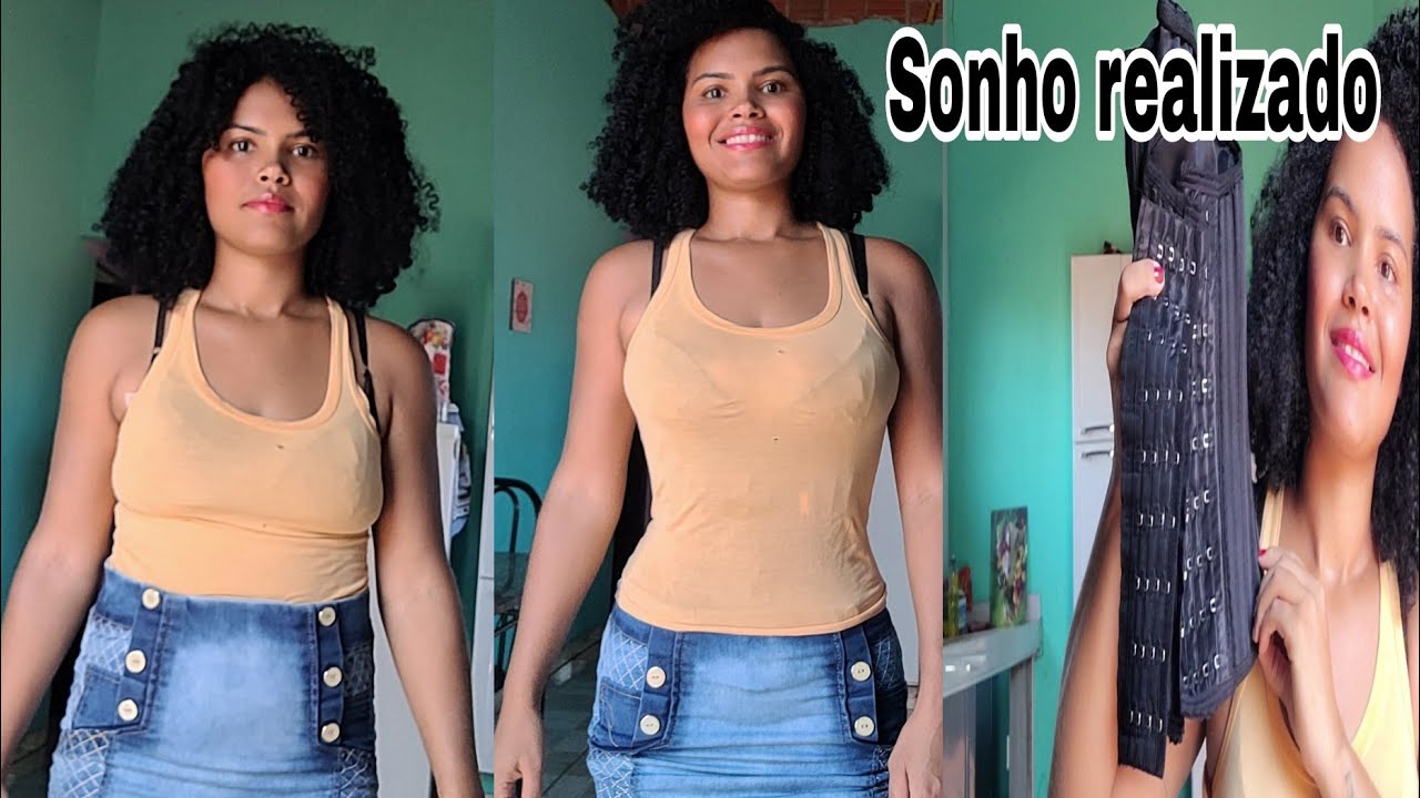 Resenha cinta corset 8regulagem  30 Barbatanas balegolde cintas