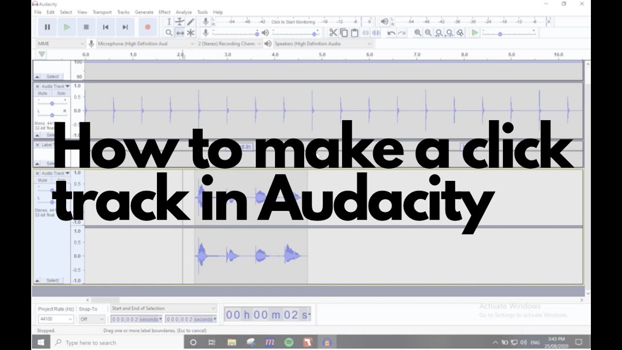 Making a Click Track in Audacity