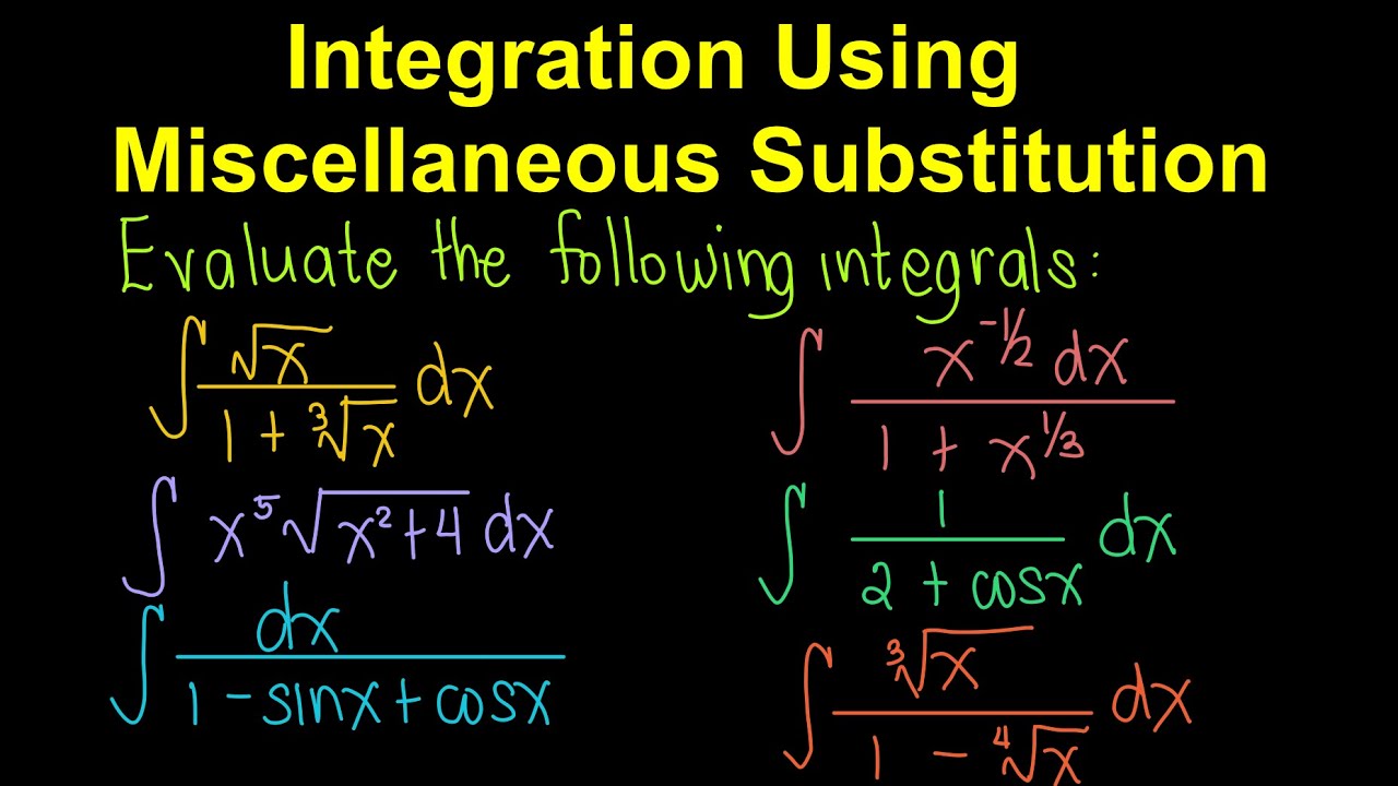 Integration Using Miscellaneous Substitution (Tagalog/Filipino Math)