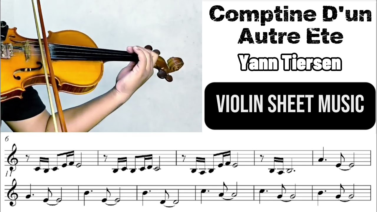 Free Sheet || Comptine D'un Autre Ete - Yann Tiersen || Violin Sheet Music