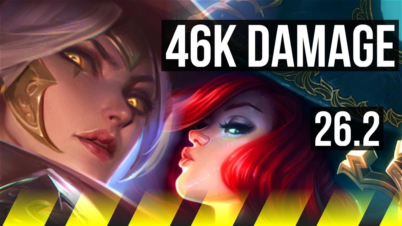 ASHE & Seraphine vs MISS FORTUNE & Rell (ADC) | 46K damage, 6k gold comeback | KR Challenger | 26.2