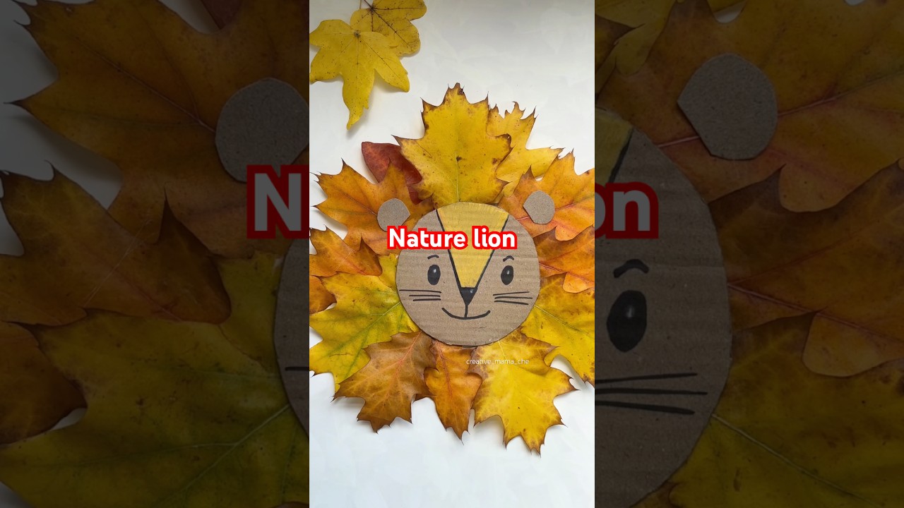 DIY Leaf Lion Craft | Easy Autumn Kids Activity with Cardboard & Fall Leaves